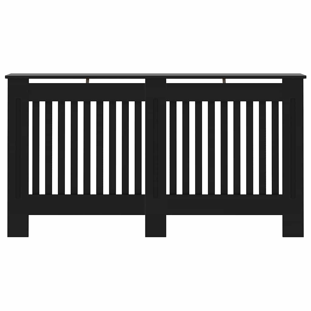 Radiatorombouw 152x19x81,5 cm bewerkt hout zwart