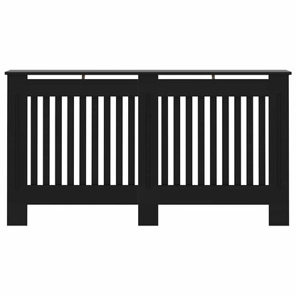 Radiatorombouw 152x19x81,5 cm bewerkt hout zwart