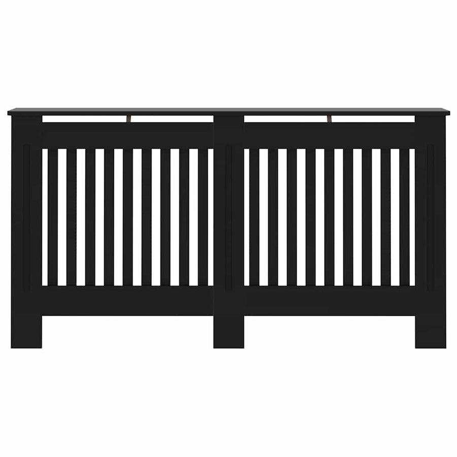 Radiatorombouw 152x19x81,5 cm bewerkt hout zwart