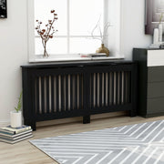 Radiator Cover 172x19x81.5 cm MDF black