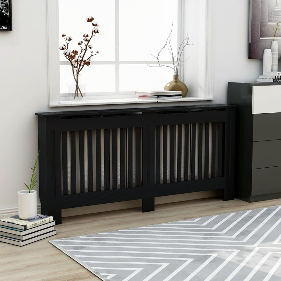 Radiatorombouw 72X9X8,5 Cm Mdf 1 172 x 19 x 81.5 cm Zwart