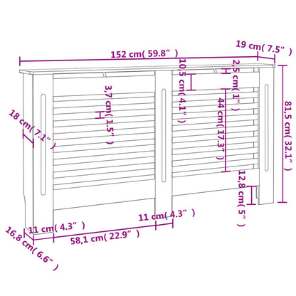Radiatorombouw 52X9X8,5 Cm Mdf 1 152 x 19 x 81.5 cm Bruin