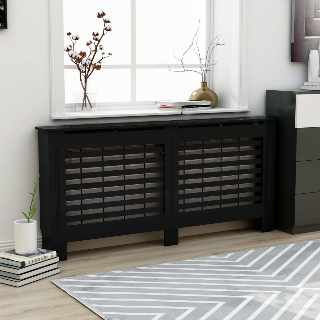 Radiatorombouw 72X9X8,5 Cm Mdf 1 172 x 19 x 81.5 cm Zwart