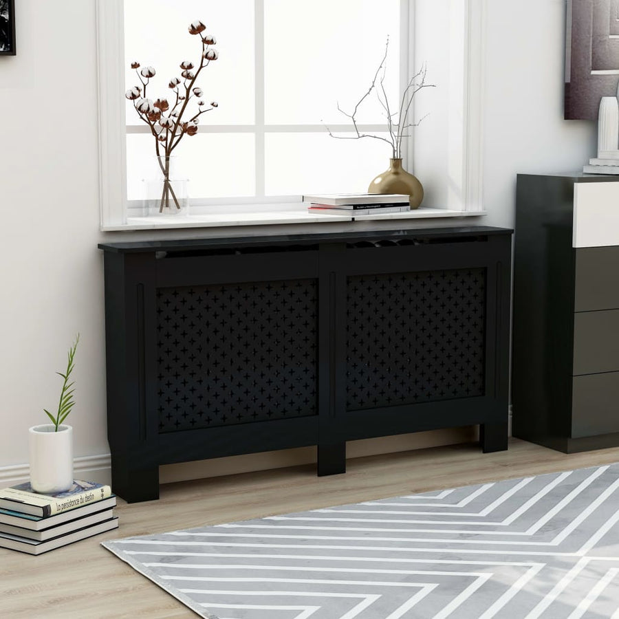 Radiatorombouw 52X9X8,5 Cm Mdf 1 152 x 19 x 81.5 cm Zwart