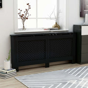 Radiatorombouw 172x19x81,5 cm MDF zwart honingraat
