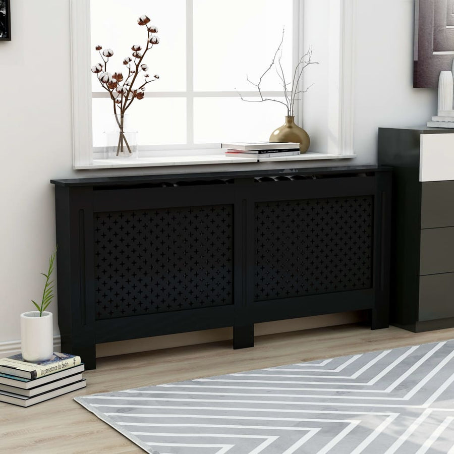 Radiatorombouw 72X9X8,5 Cm Mdf 1 172 x 19 x 81.5 cm Zwart