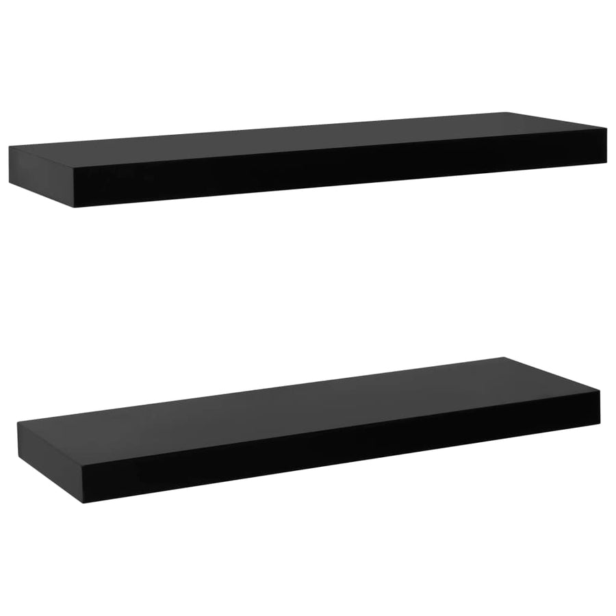 Wandschappen Zwevend 60X0X3,8 Cm Zwart 60 x 20 x 3.8 cm