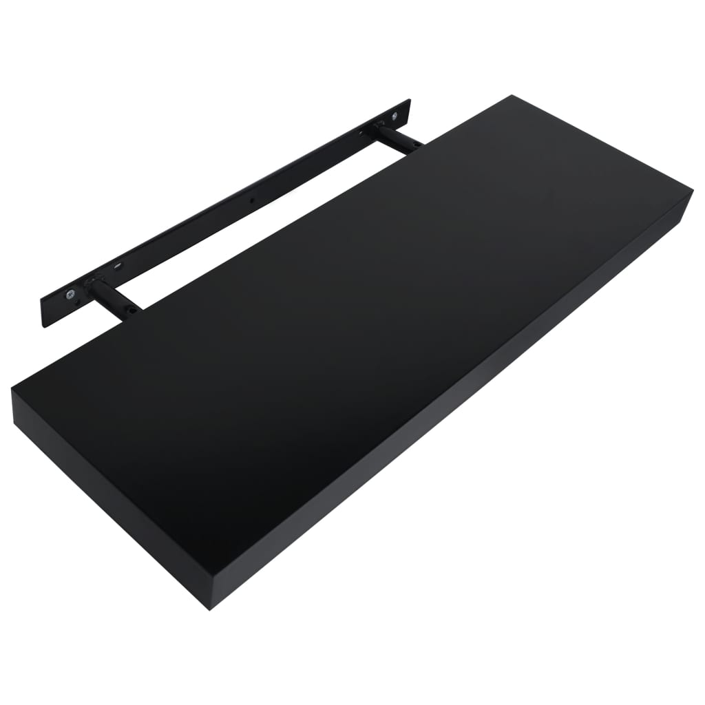 Wandschappen Zwevend 60X0X3,8 Cm Zwart 60 x 20 x 3.8 cm