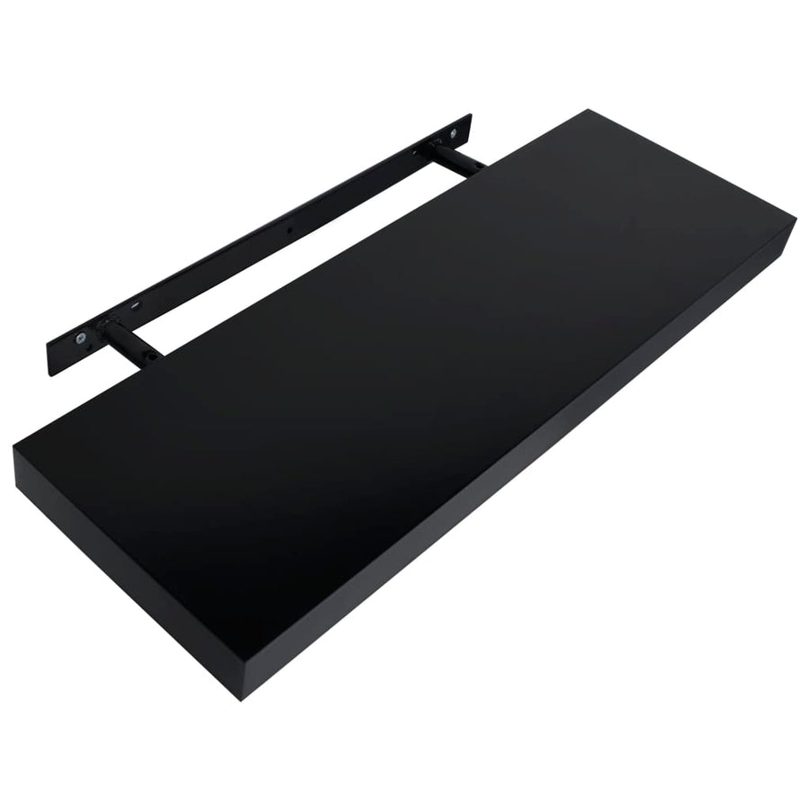 Wandschappen Zwevend 60X0X3,8 Cm Zwart 60 x 20 x 3.8 cm