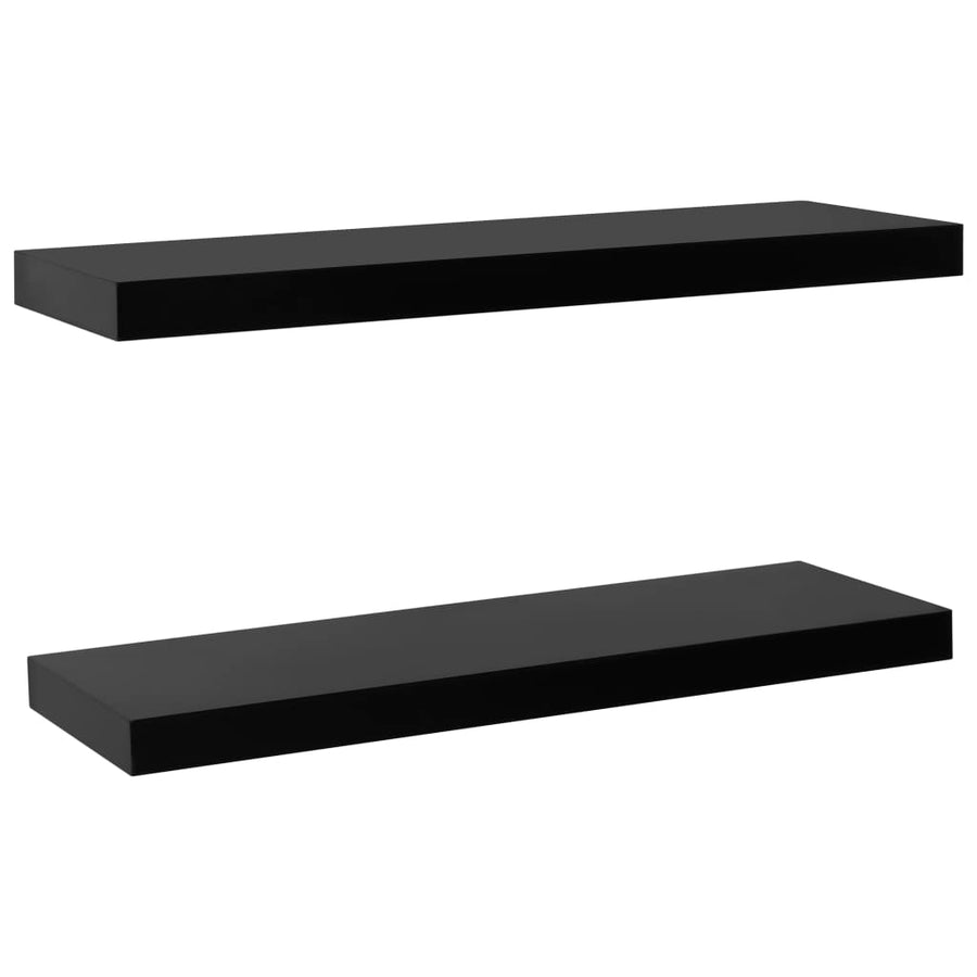 Wandschappen Zwevend 80X0X3,8 Cm Zwart 80 x 20 x 3.8 cm