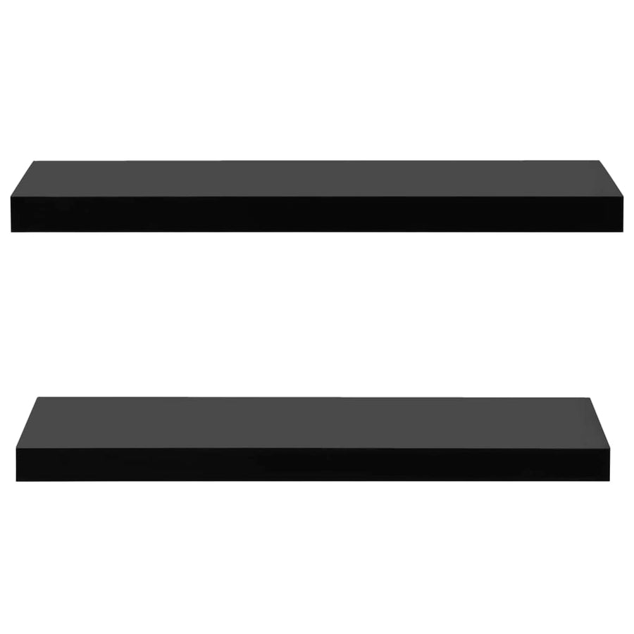 Wandschappen Zwevend 80X0X3,8 Cm Zwart 80 x 20 x 3.8 cm