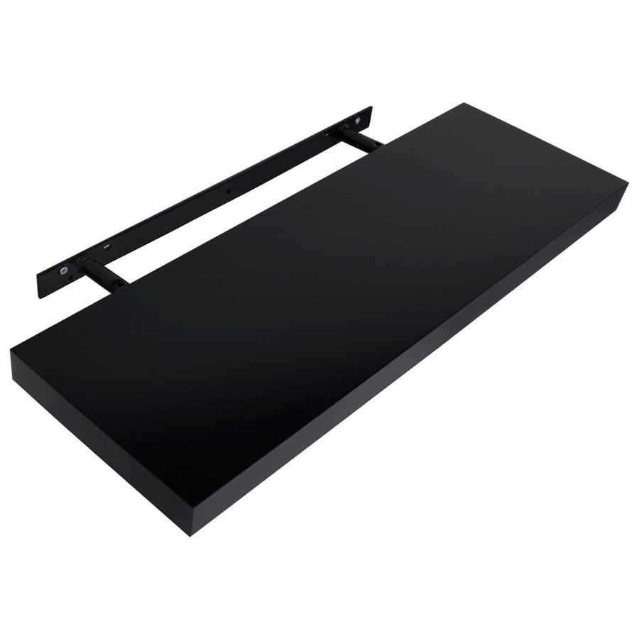 Wandschappen Zwevend 80X0X3,8 Cm Zwart 80 x 20 x 3.8 cm