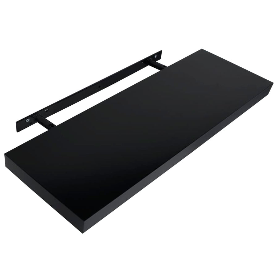 Wandschappen Zwevend 100X0X3,8 Cm Zwart 100 x 20 x 3.8 cm