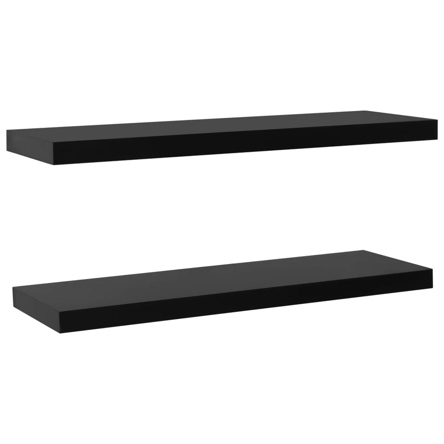 Wandschappen Zwevend 10X0X3,8 Cm Zwart 120 x 20 x 3.8 cm