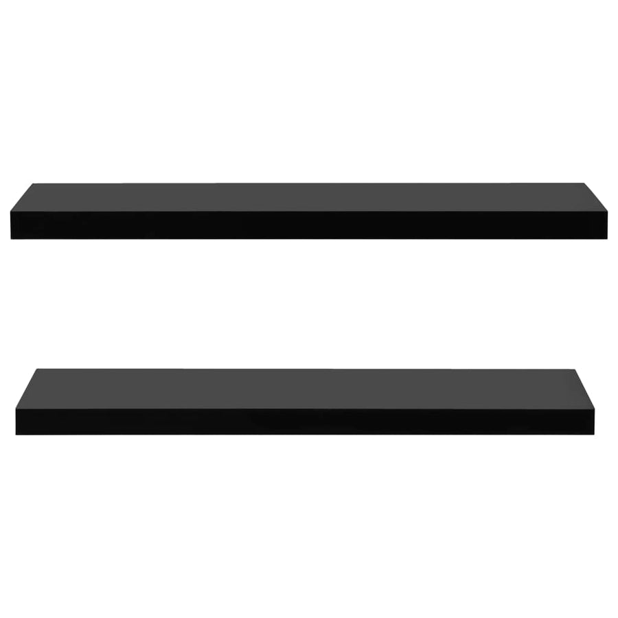 Wandschappen Zwevend 10X0X3,8 Cm Zwart 120 x 20 x 3.8 cm
