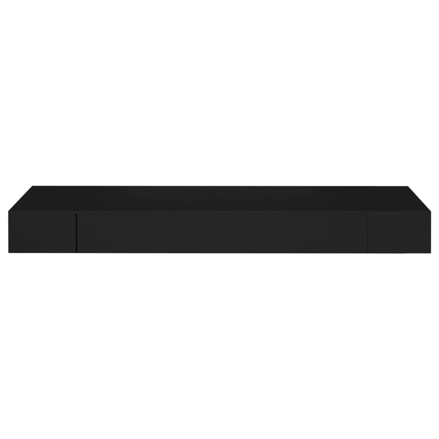 Wandschap Met Lade Zwevend Zwart 80 x 25 x 8 cm
