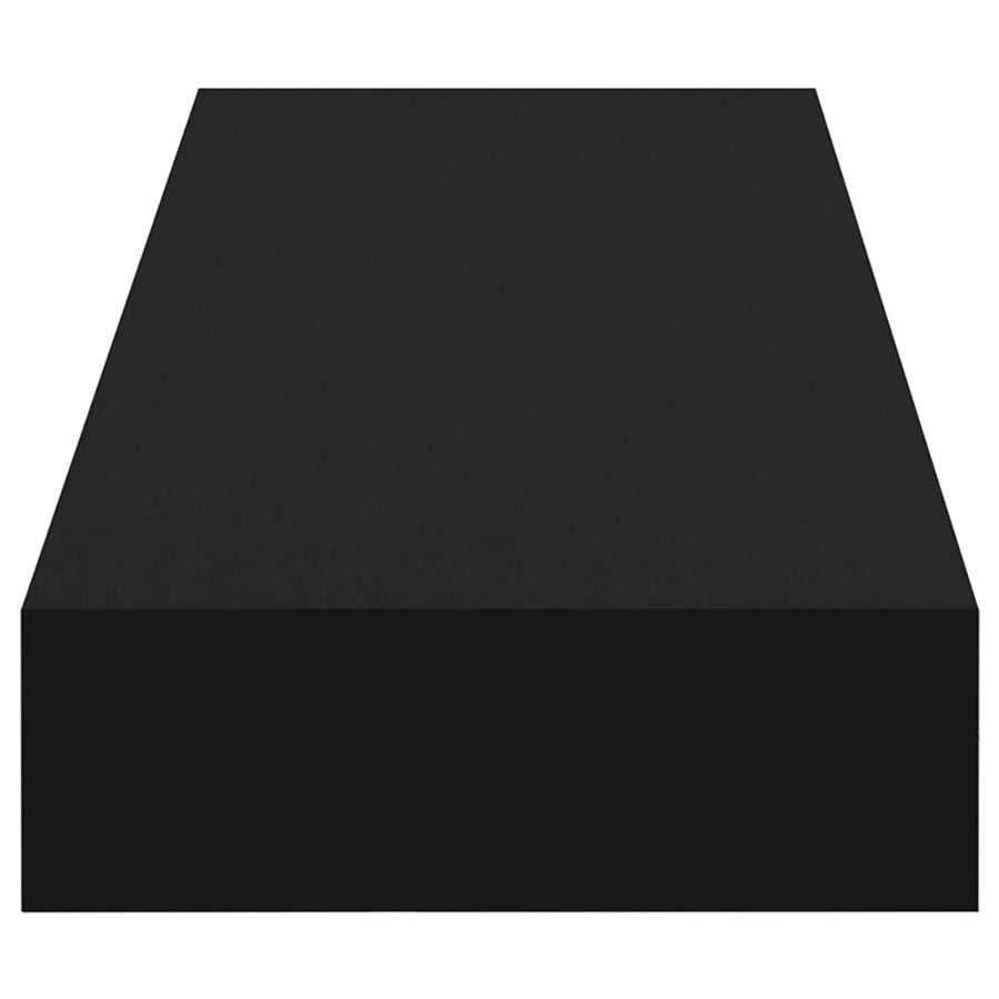 Wandschap Met Lade Zwevend Zwart 80 x 25 x 8 cm