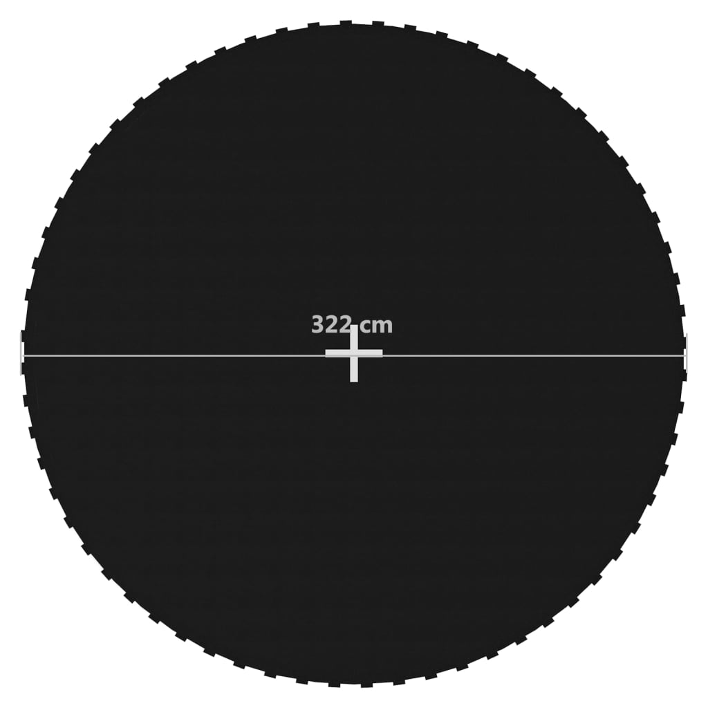 Springmat Voor 12 Feet/3,66 M Ronde Trampoline Stof Zwart 3.66 m