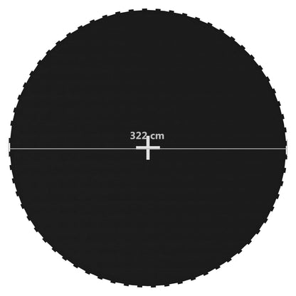 Springmat Voor 12 Feet/3,66 M Ronde Trampoline Stof Zwart 3.66 m