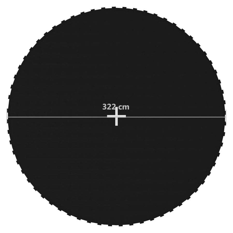 Springmat Voor 12 Feet/3,66 M Ronde Trampoline Stof Zwart 3.66 m