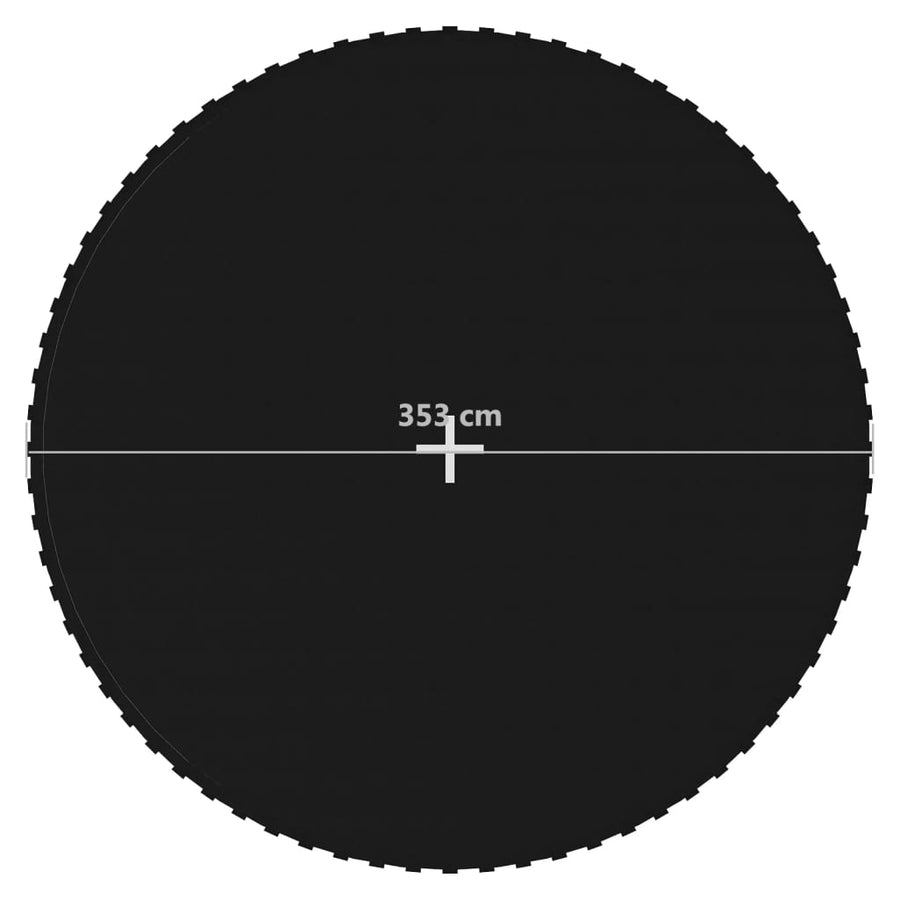 Springmat Voor 13 Feet/3,96 M Ronde Trampoline Stof Zwart 3.96 m