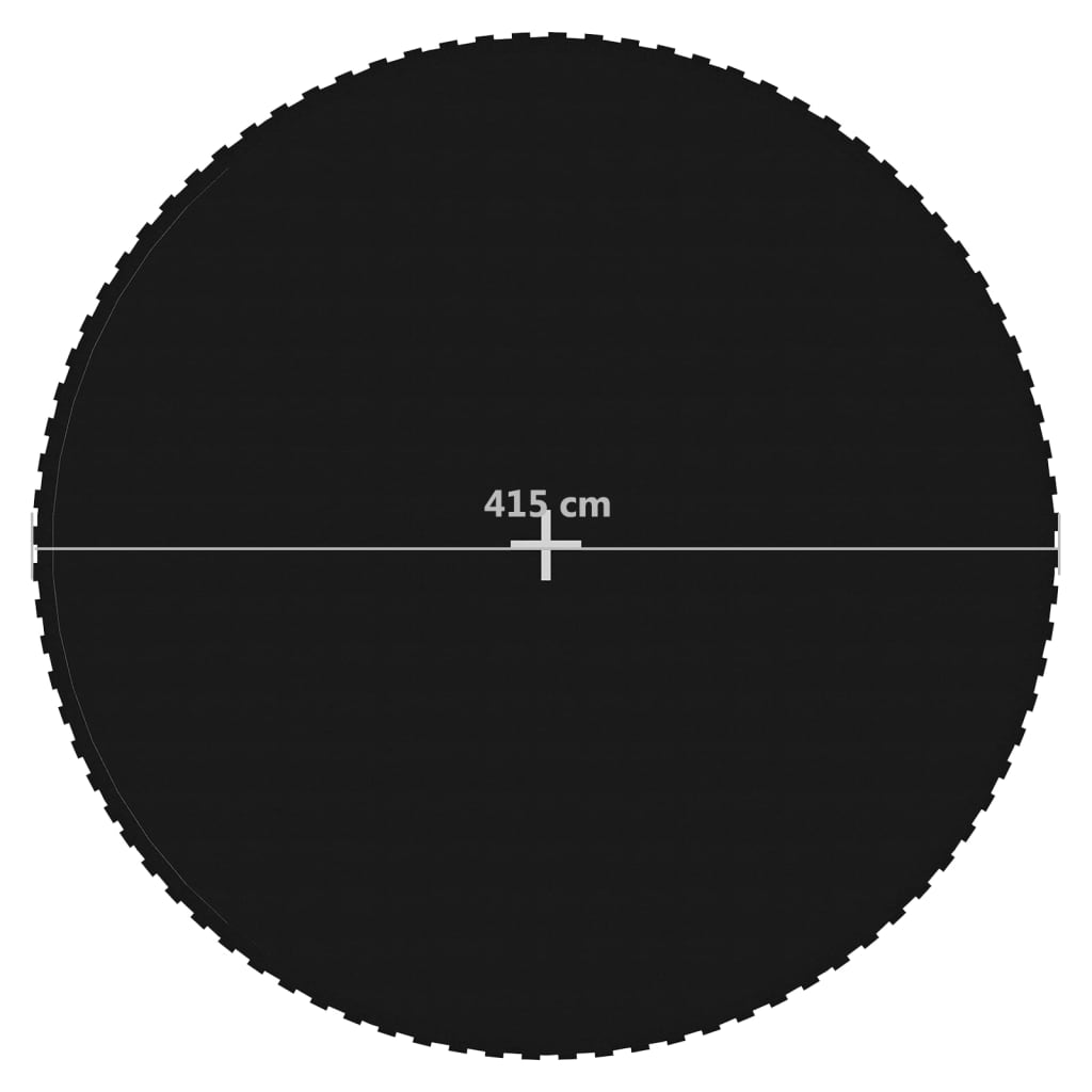 Springmat Voor 15 Feet/4,57 M Ronde Trampoline Stof Zwart 4.57 m
