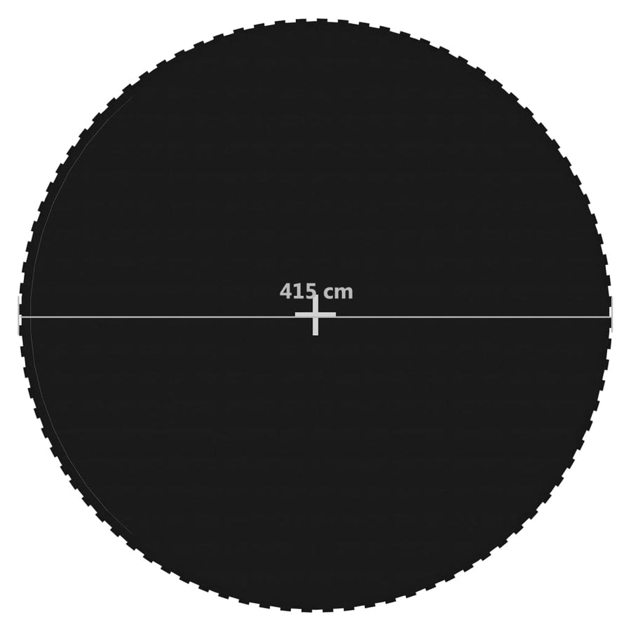 Springmat Voor 15 Feet/4,57 M Ronde Trampoline Stof Zwart 4.57 m