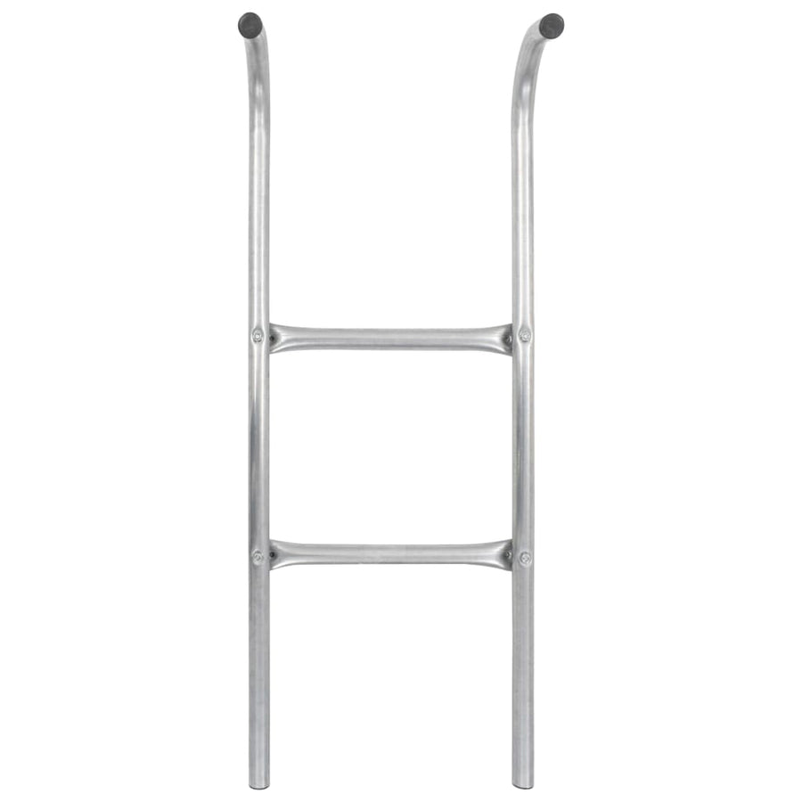 Trampolineladder Met 2 Sporten Staal Zilverkleurig 72 cm