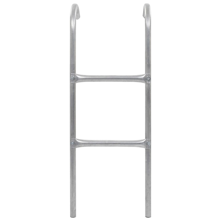 Trampolineladder Met 2 Sporten 02,6 Cm Staal Zilverkleurig 102.6 cm