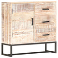 Dressoir 73X30X75 Cm Massief Acaciahout Wit
