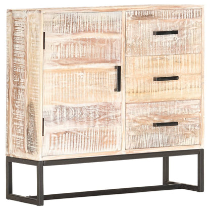 Dressoir 73X30X75 Cm Massief Acaciahout Wit