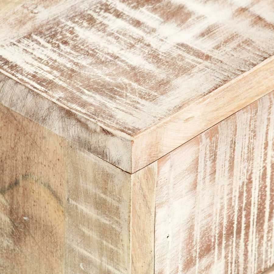 Salontafel 117x50x30 cm massief acaciahout wit