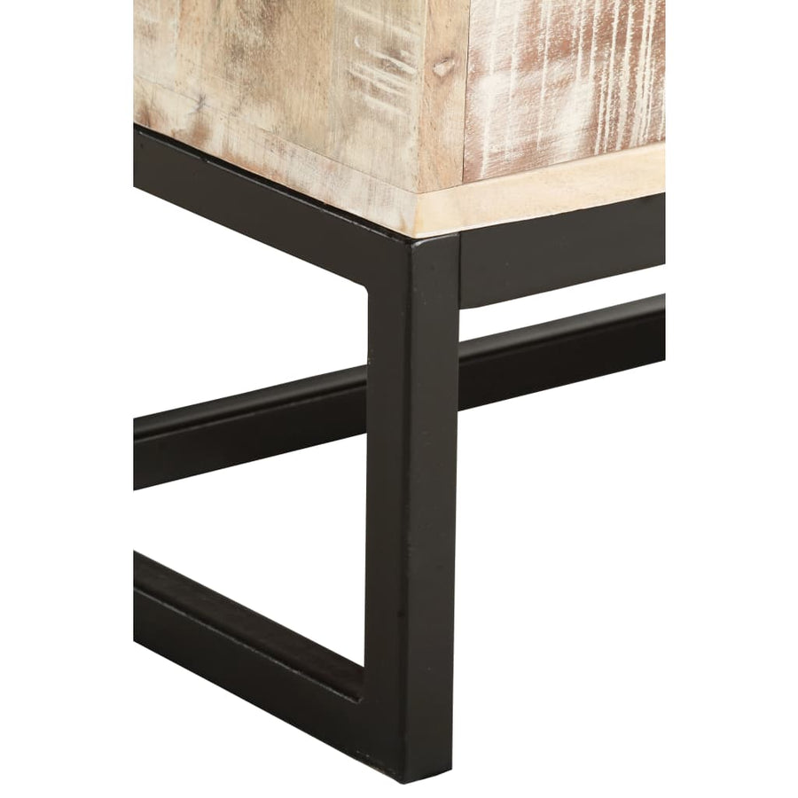 Salontafel 117x50x30 cm massief acaciahout wit