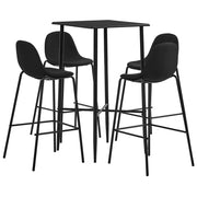 Barset 5-delig stof zwart MDF staal