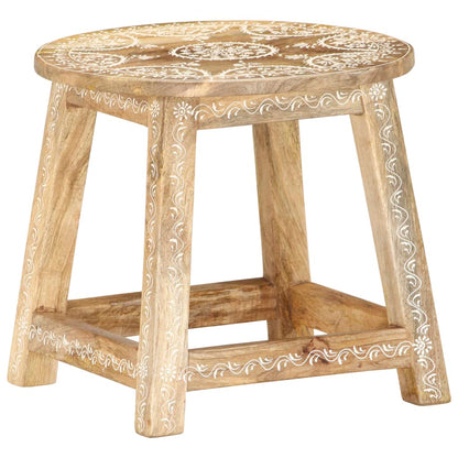 Kruk Handgeschilderd 38X38X35 Cm Massief Mangohout