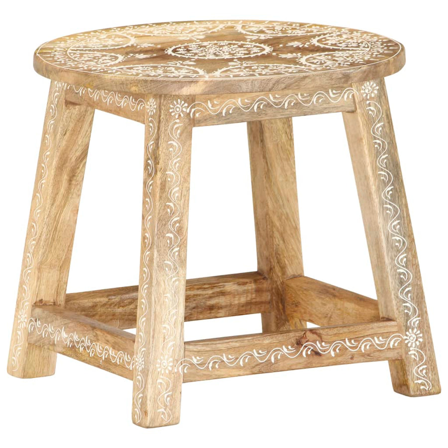Kruk Handgeschilderd 38X38X35 Cm Massief Mangohout