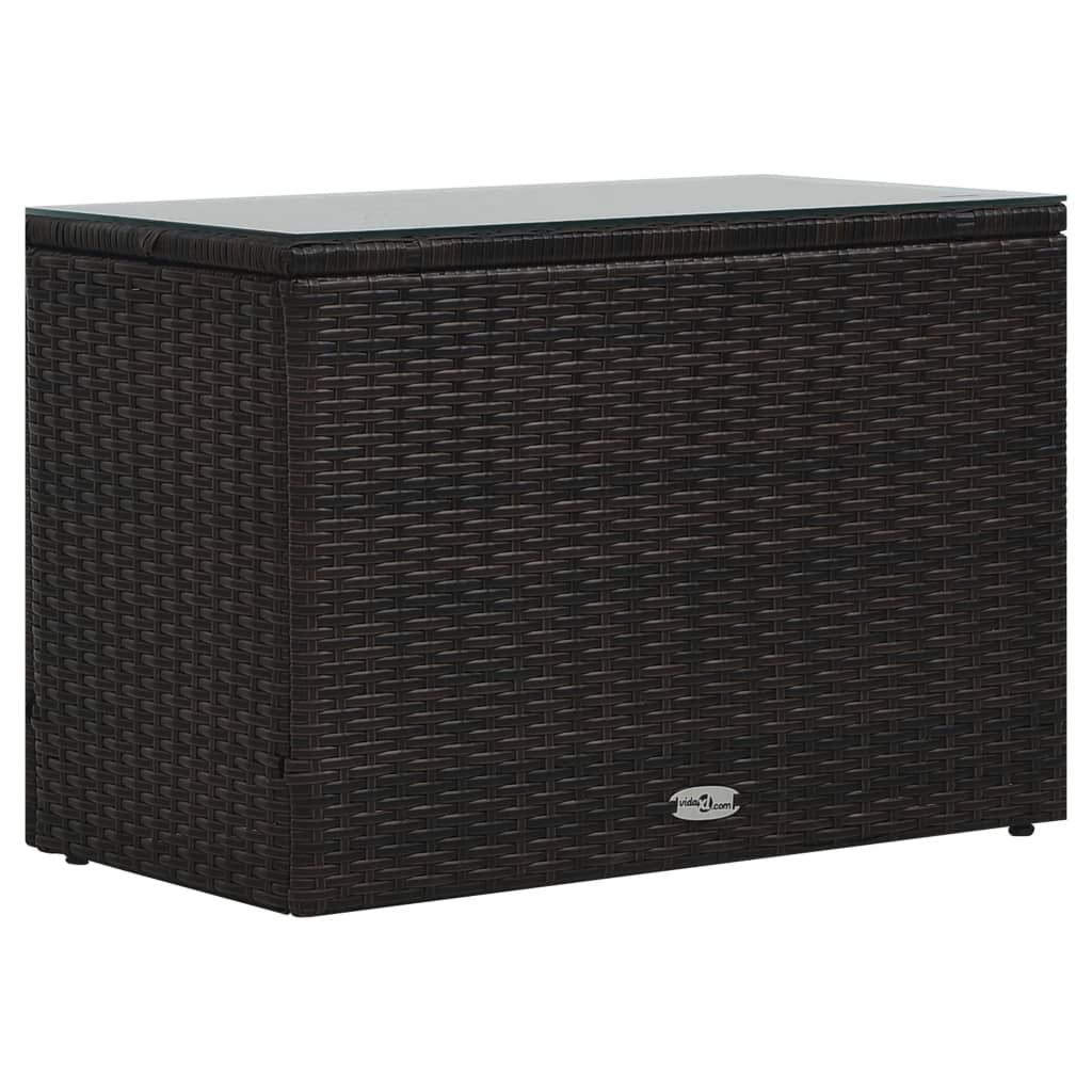 -Delige Loungeset Met Kussens Poly Rattan Bruin