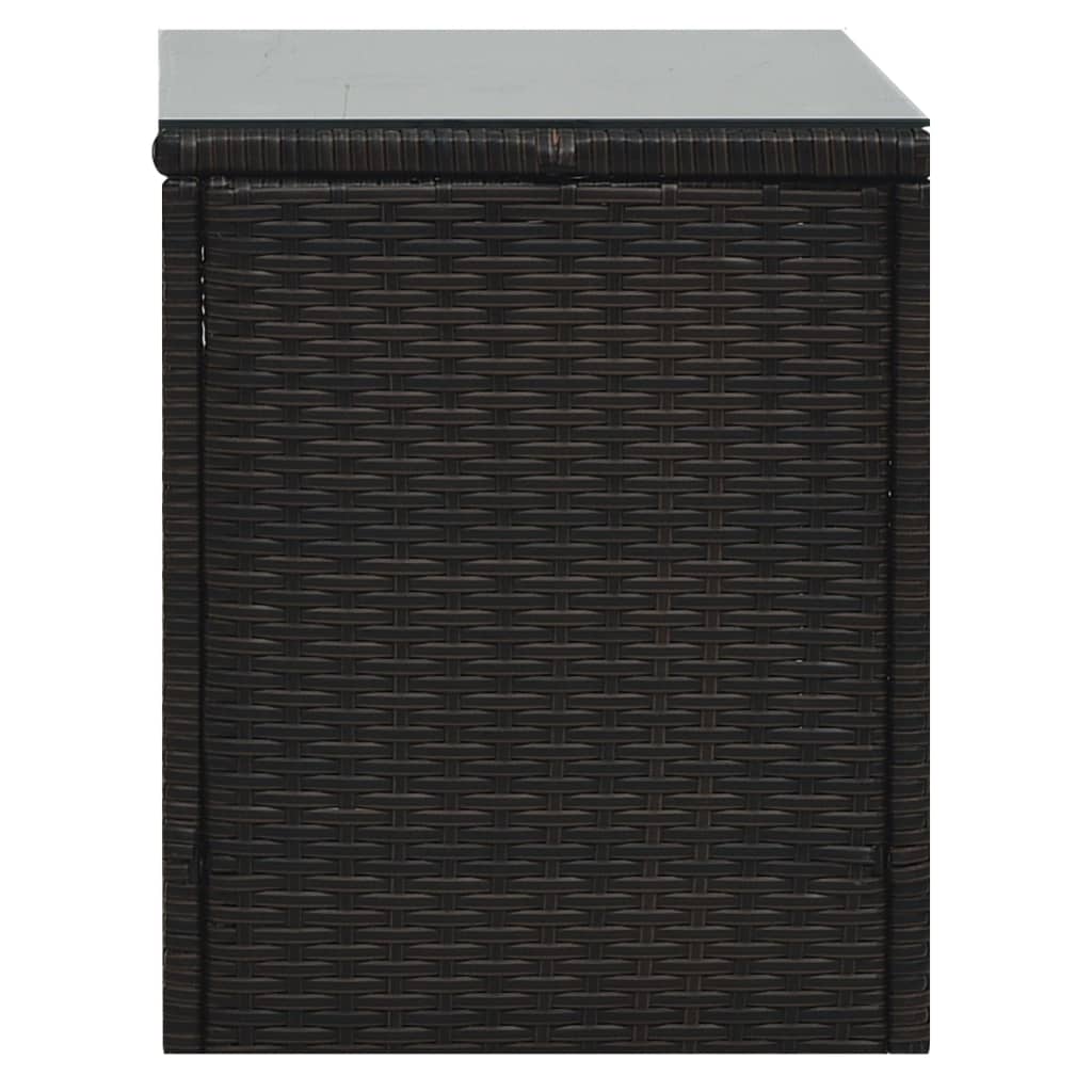 -Delige Loungeset Met Kussens Poly Rattan Bruin