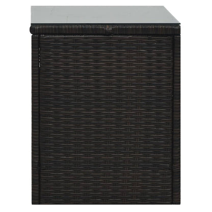 -Delige Loungeset Met Kussens Poly Rattan Bruin