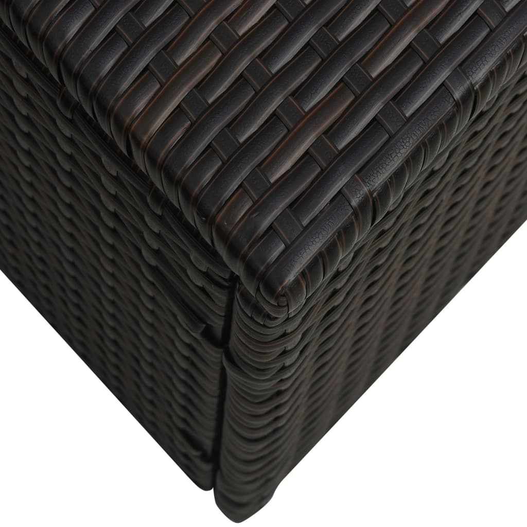 -Delige Loungeset Met Kussens Poly Rattan Bruin