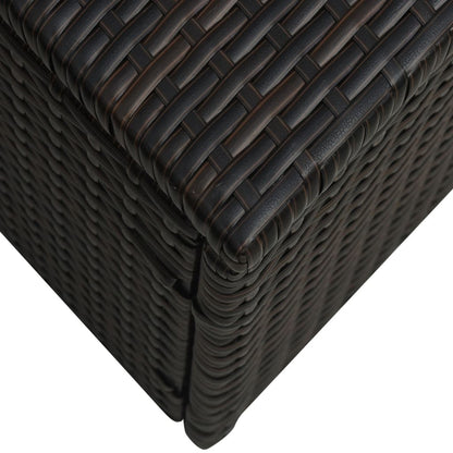 -Delige Loungeset Met Kussens Poly Rattan Bruin