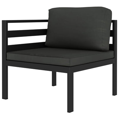 6-Delige Loungeset Met Kussens Aluminium Antraciet
