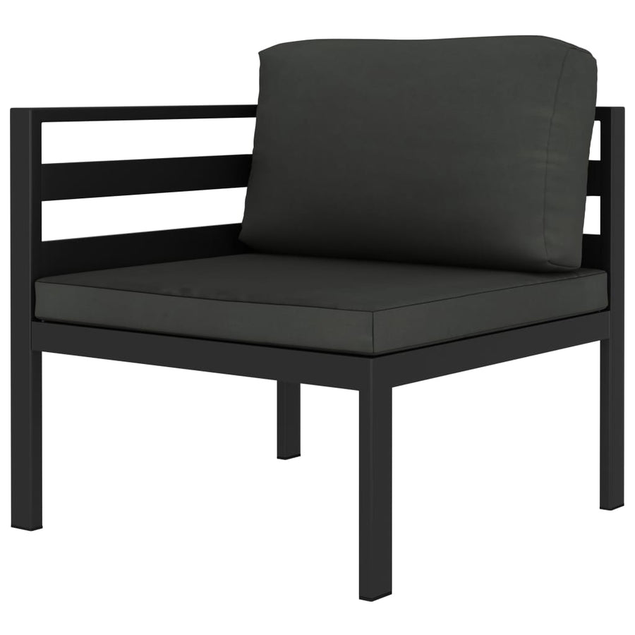 6-Delige Loungeset Met Kussens Aluminium Antraciet