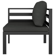 Hoekbank Sectioneel 1 St Met Kussens Aluminium Antracietkleurig