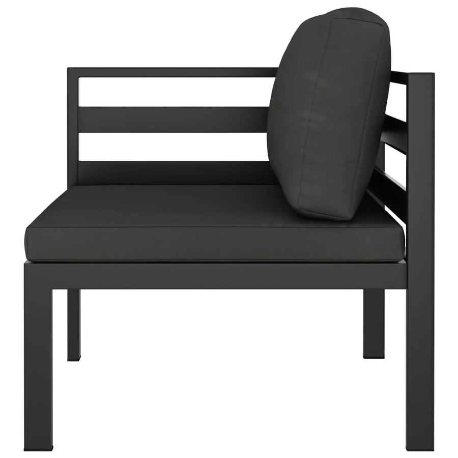 Hoekbank Sectioneel 1 St Met Kussens Aluminium Antracietkleurig