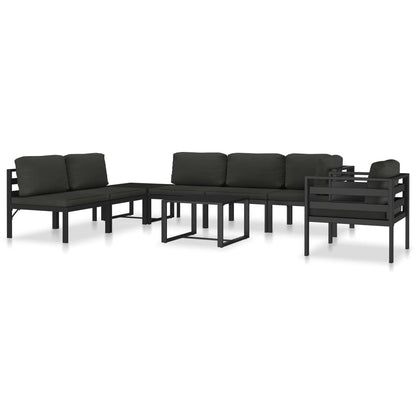 Eenzitsbank Met Kussens Aluminium Antracietkleurig 1