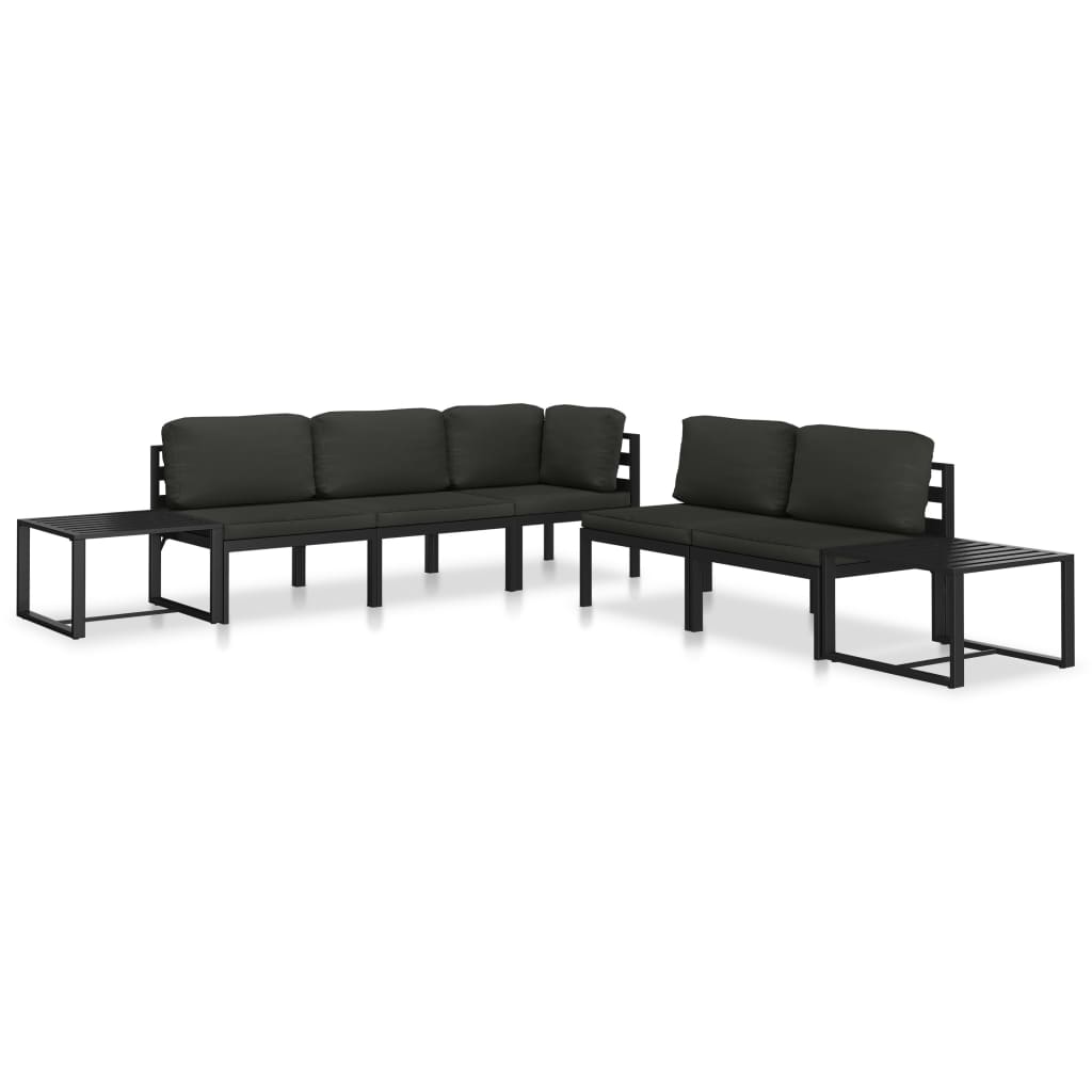 Eenzitsbank Met Kussens Aluminium Antracietkleurig 1