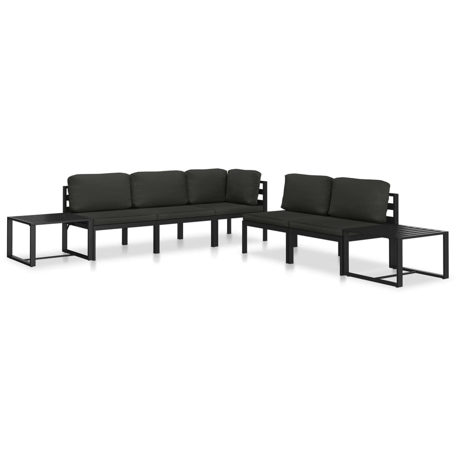 Eenzitsbank Met Kussens Aluminium Antracietkleurig 1
