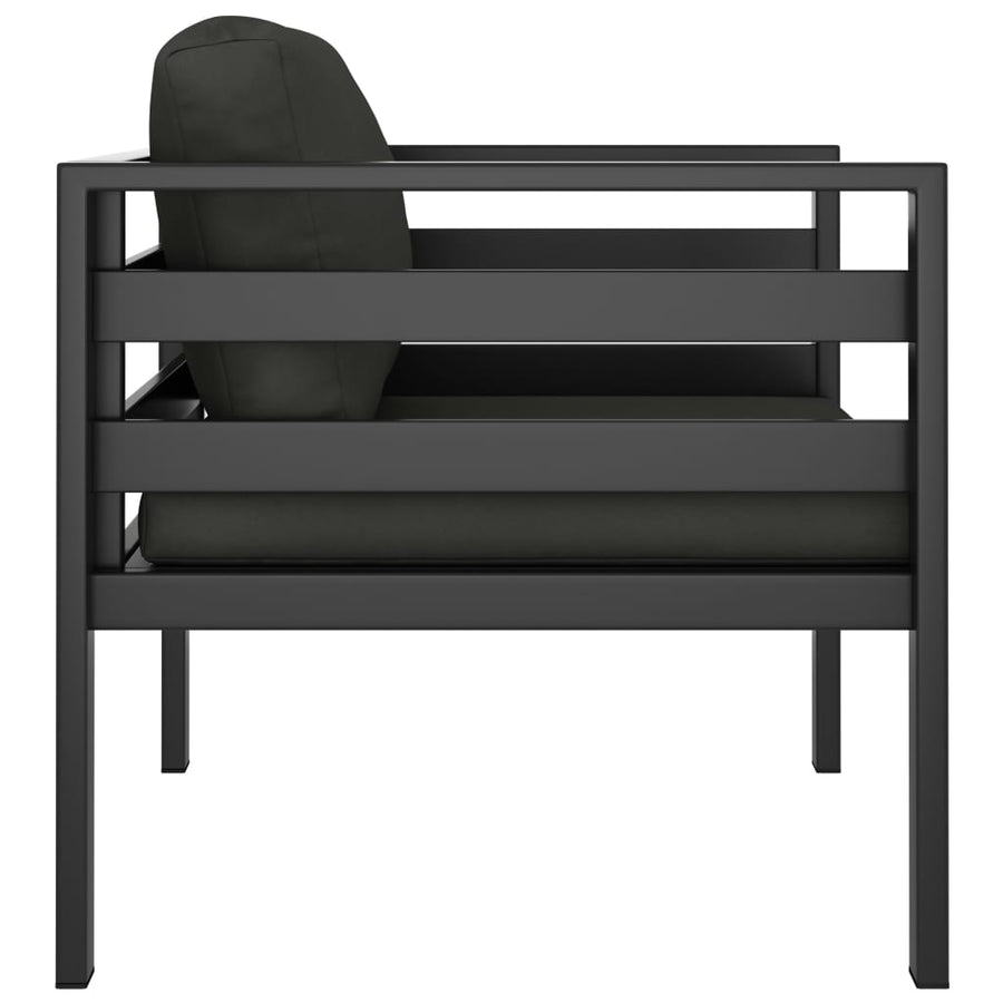 Eenzitsbank Met Kussens Aluminium Antracietkleurig 1