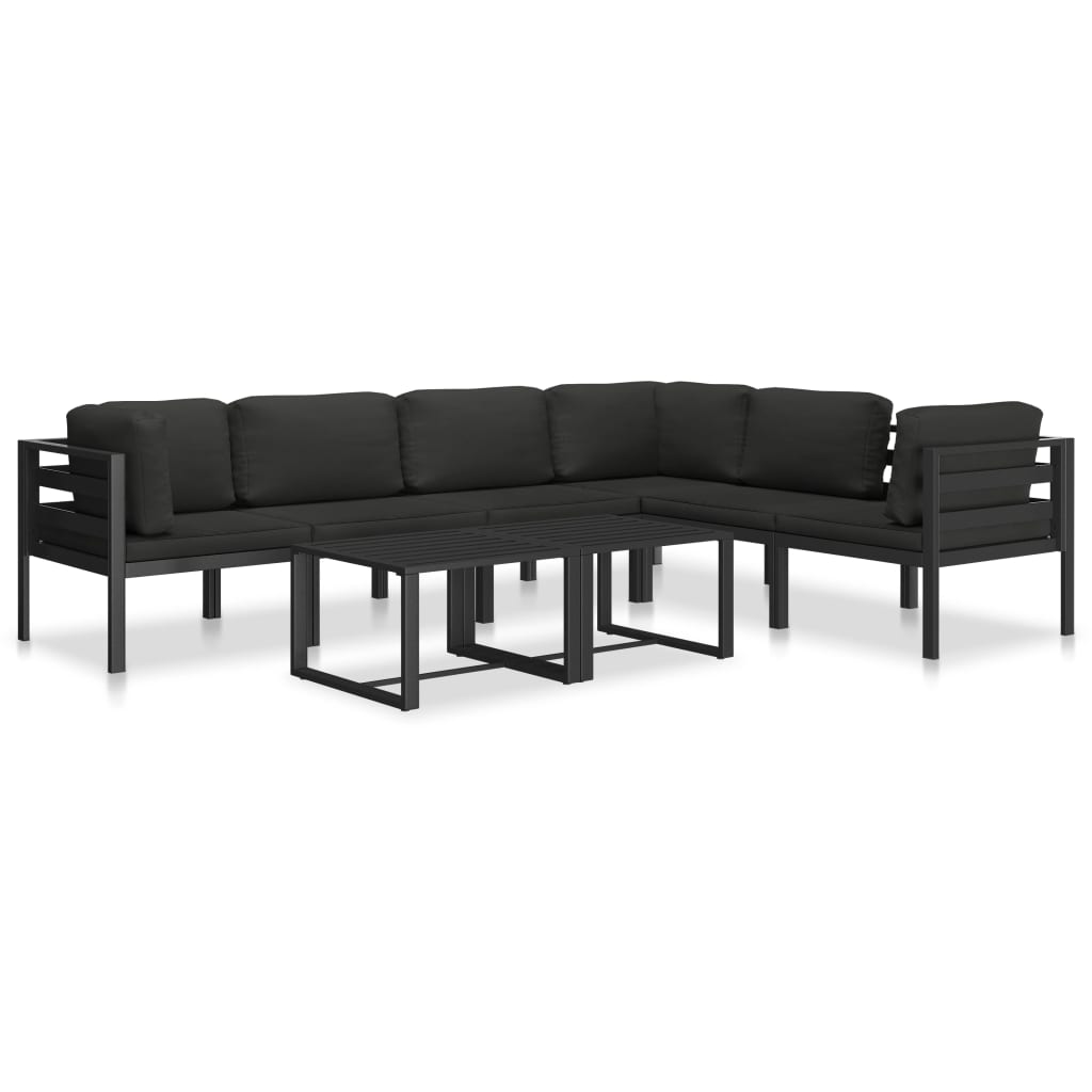 Eenzitsbank Met Kussens Aluminium Antracietkleurig 1